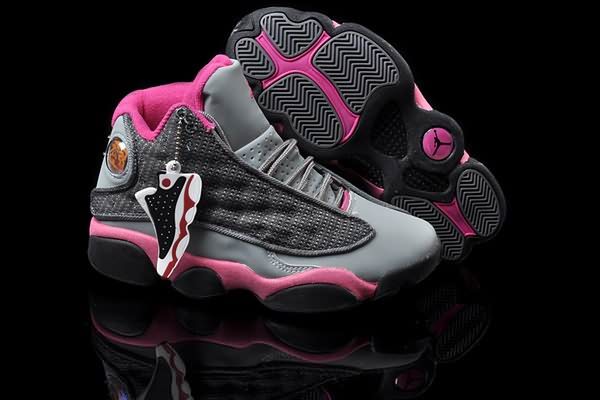 Hot Womens Air Jordans 13 gray pink Hot